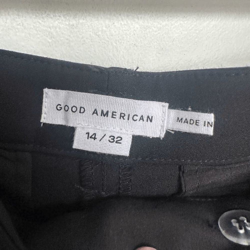 Good American Wide Leg Trouser Pants Size 14/32 Black NWT - Picture 6 of 8